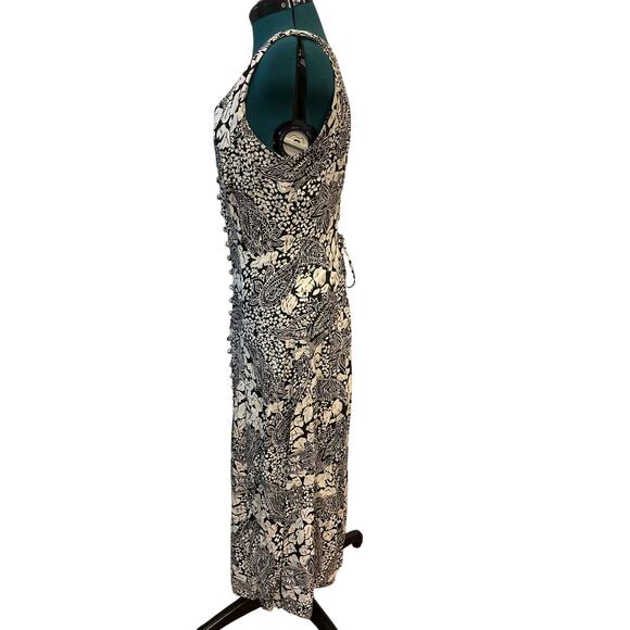 Vintage 90s Style Sleeveless Fit & Flare Corset Lace Back Boho Cottagecore Midi - Picture 5 of 10